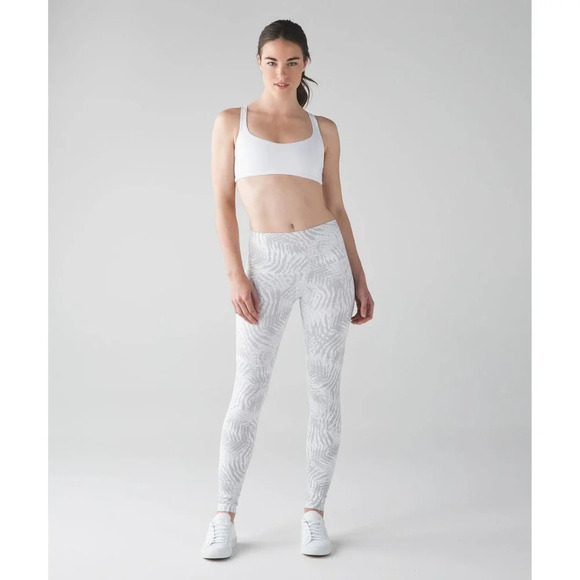 Lululemon Wunder Under Pant Palm Camo White Nimbus - Picture 1 of 6
